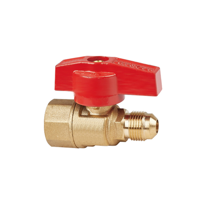 Valvola d'angolo in ottone yuhuan con maniglia di plastica rossa