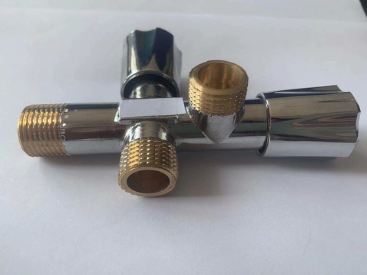nuovo arrivo doppio manico rame piombo l'industria 3 way valvola angolare