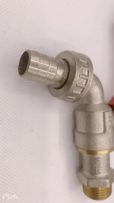 Fornitura di fabbrica 1/2 nickel rivestito con maniglia di acciaio giardino ottone bibcock rubinetto per l'acqua