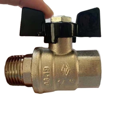 Dimensione d'ottone del porto della valvola a sfera 14mm del gas delle maniglie popolari interne del filo