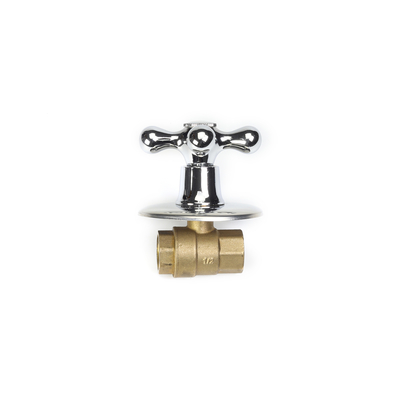 valvola d'arresto d'ottone diritta calda della palla dell'OEM di placcatura di cromo 1/2inch