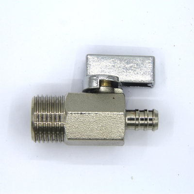 Mini Small Zinc Alloy 1/2 Brass Ball Valve Polished Electroplating Water Pipe