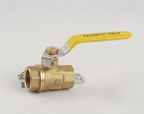 Valvola a sfera in ottone a 1/2 colori naturali per olio gassoso