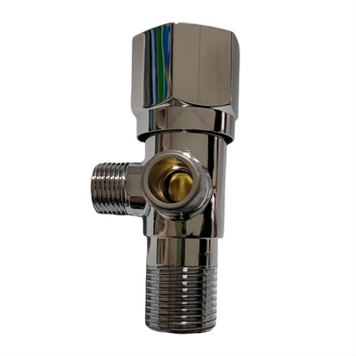 Valvola d'angolo in ottone a due vie, maniglia di plastica a nucleo veloce 1/2*3/8*3/8