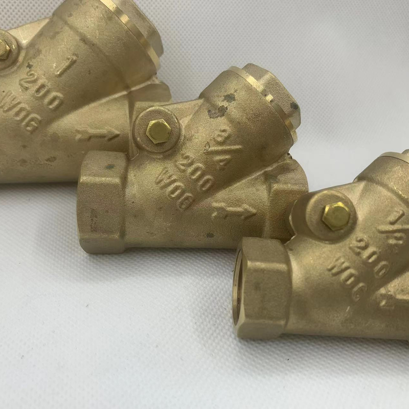 Tubo resistente ad alta pressione in ottone nichelato mexico tipo Y filtro valvola di scarico a sfera per acqua
