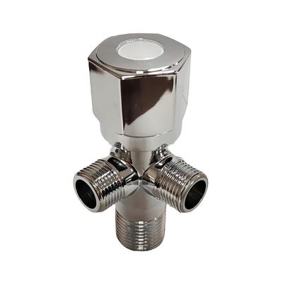 Valvola d'angolo in ottone a due vie, maniglia di plastica a nucleo veloce 1/2*3/8*3/8